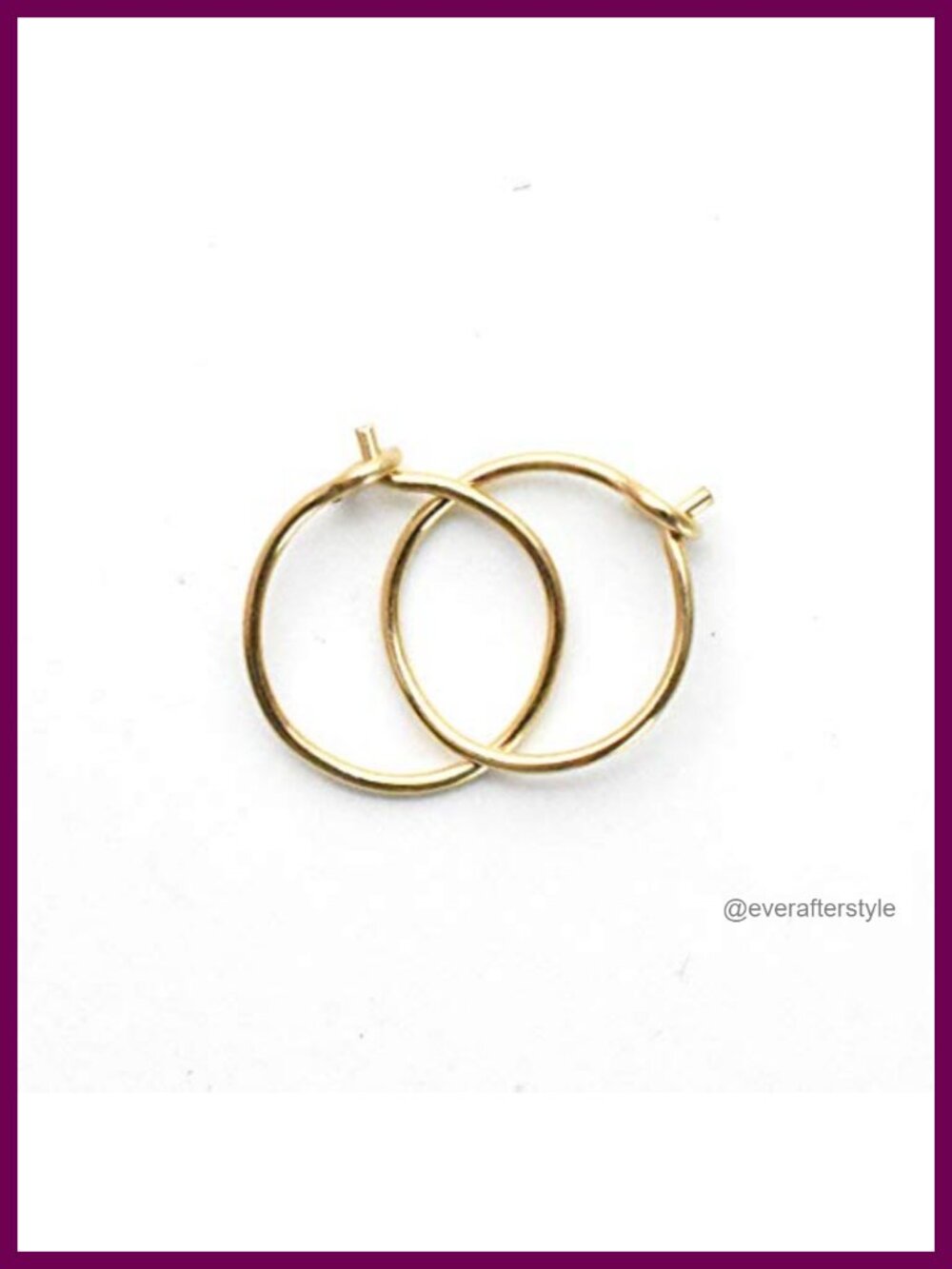 8mm Gold Hoop Earrings 14k Gold Filled Dainty Thin Hypoallergenic
